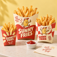 Custom French Fry Boxes | Printed Takeout Fry Cartons