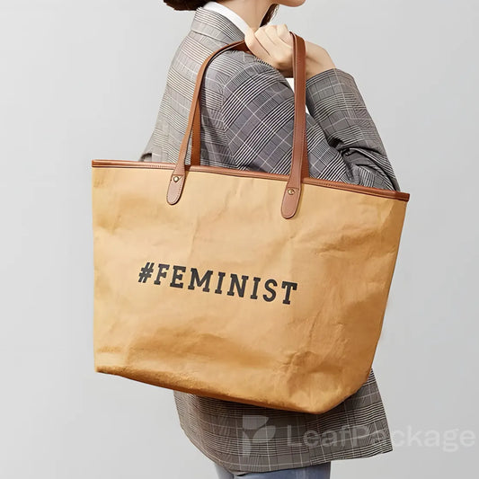 Custom Washable Kraft Paper Tote Bag
