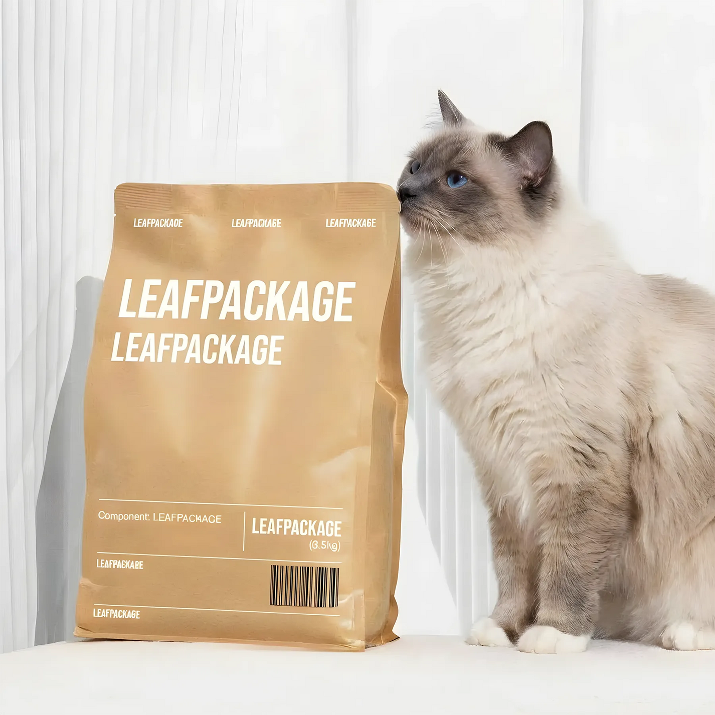 Custom Kraft Paper Cat Litter Packaging Bags