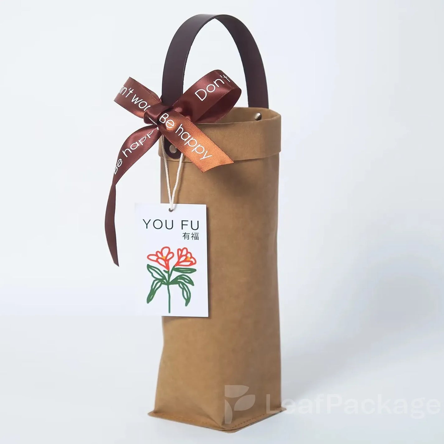 Custom Kraft Paper Wine Bag
