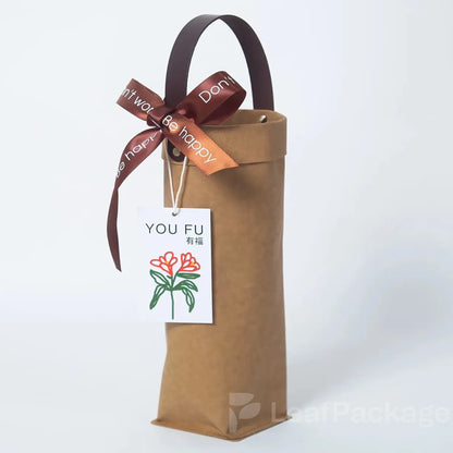 Custom Kraft Paper Wine Bag