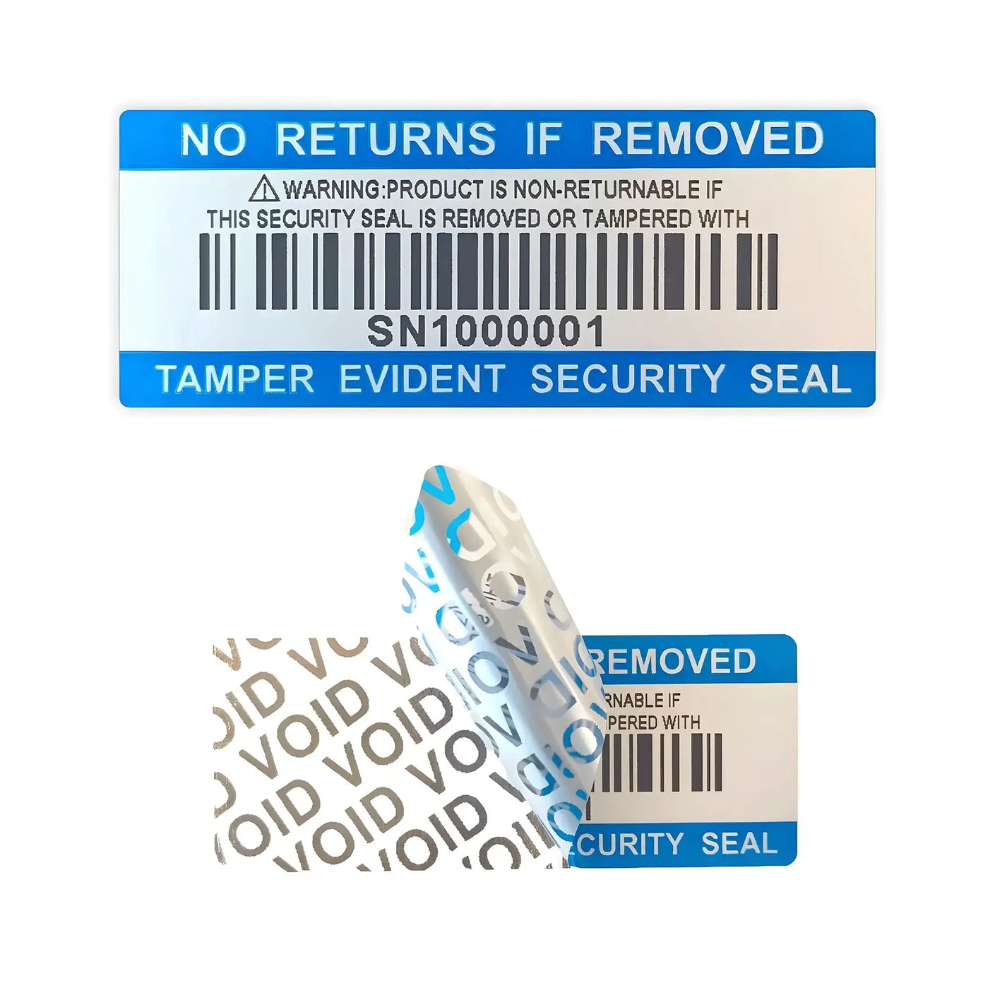 Custom Peel-Off Tamper Evident QR Code Labels