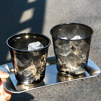 Wholesale U-Shape Black PET Plastic Cups