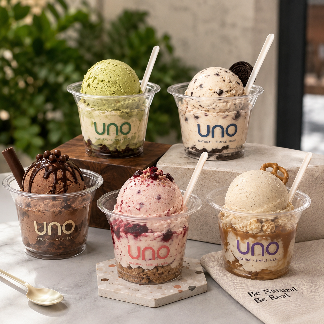9oz Custom PET Flat-Bottom Ice Cream Cups with Logo – 95mm Rim