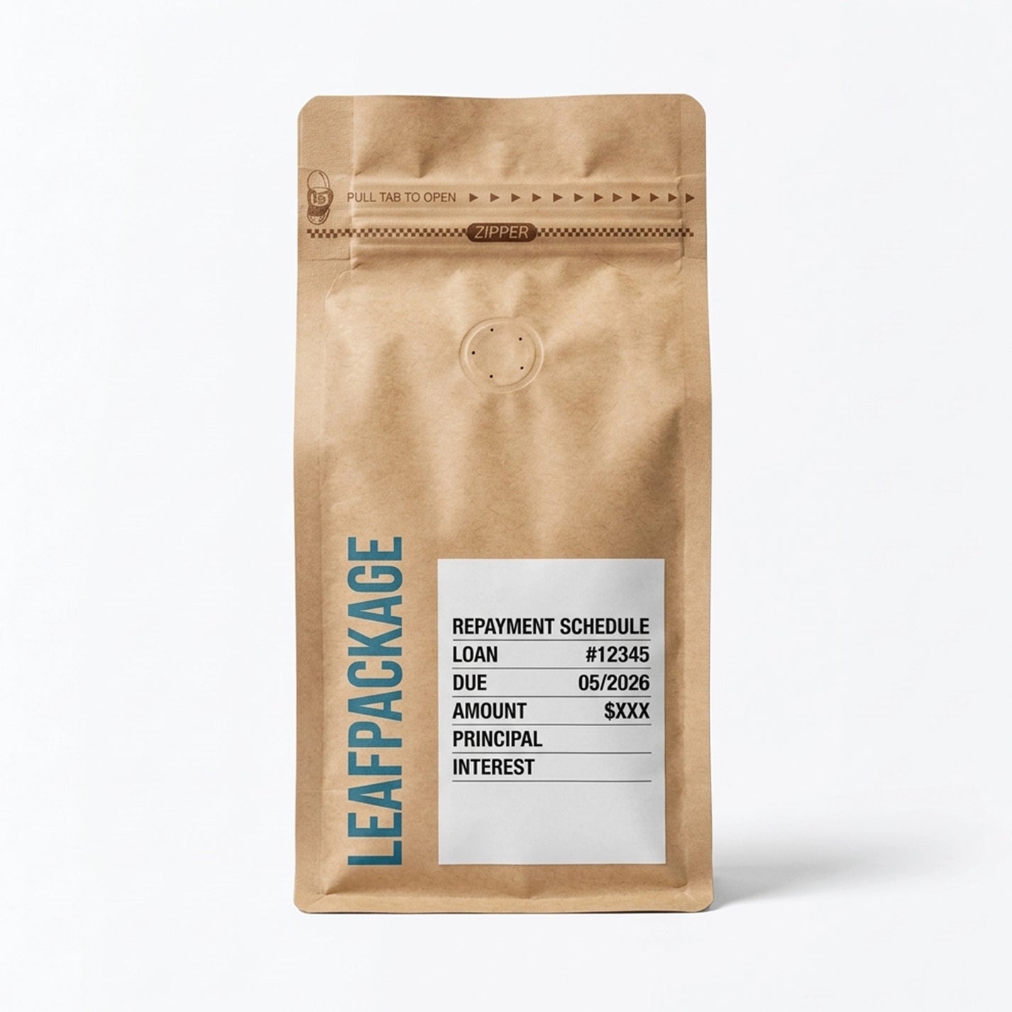 Custom Vertical Kraft Paper Coffee Bags