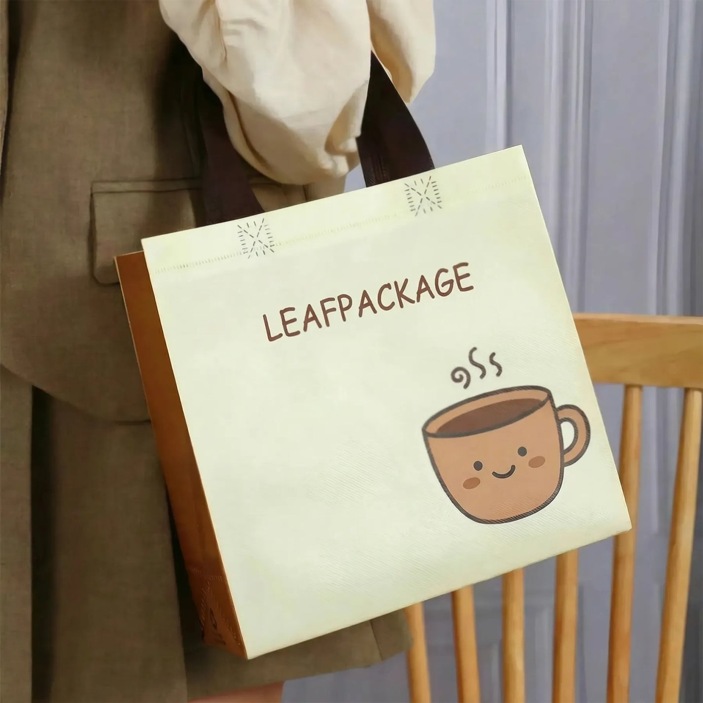 Custom Reusable Grocery Waterproof Tote Bag