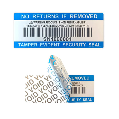Custom Peel-Off Tamper Evident QR Code Labels