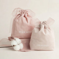 Custom Colored Cotton Jewelry Pouch with Square Bottom