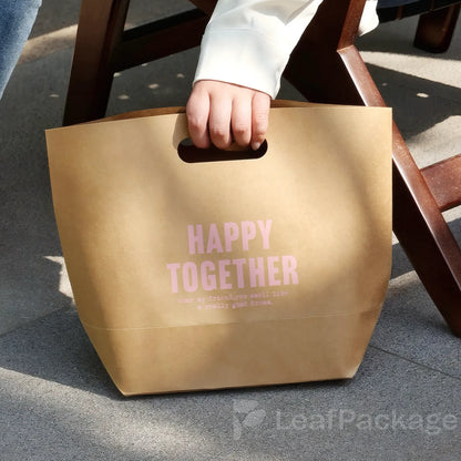 Custom Kraft Die Cut Handle Bag