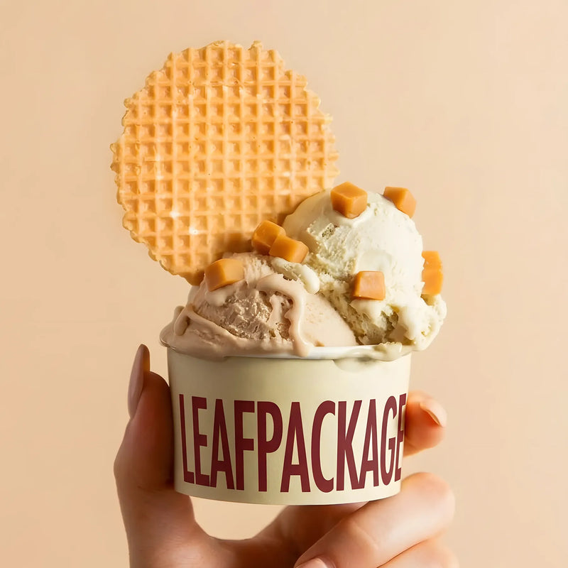 3oz Custom White Paper Ice Cream Cups for Samples