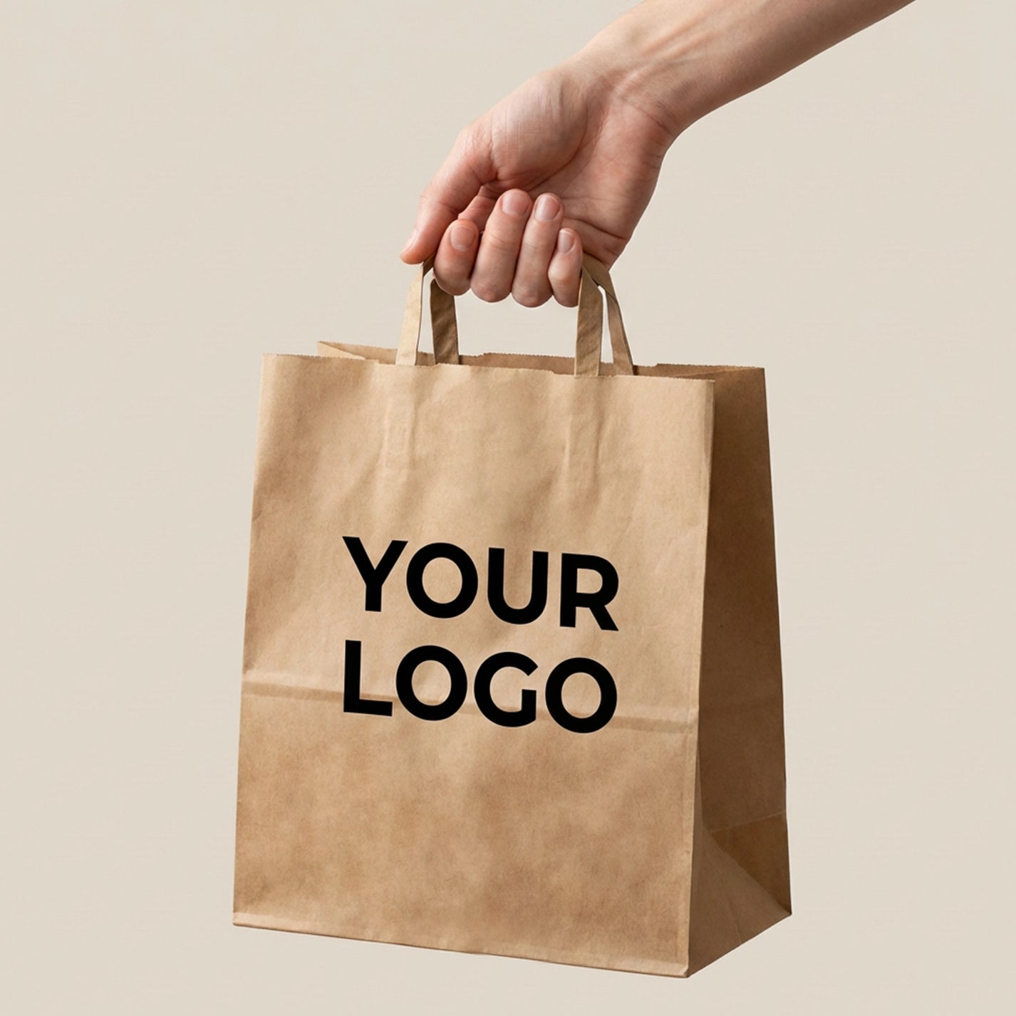 Customizable Promotional Flat Handle Paper Bags