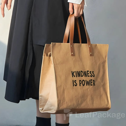 Custom Washable Kraft Paper Tote Bag