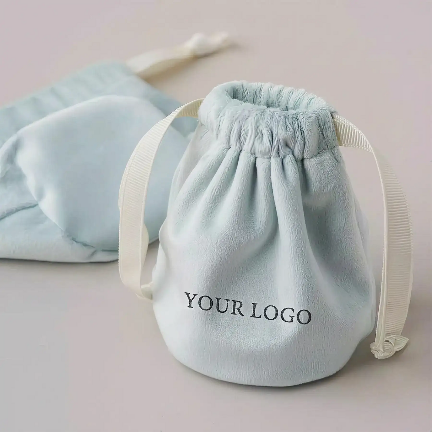 Custom Velvet Drawstring Bucket Bag