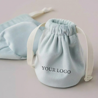 Custom Velvet Drawstring Bucket Bag