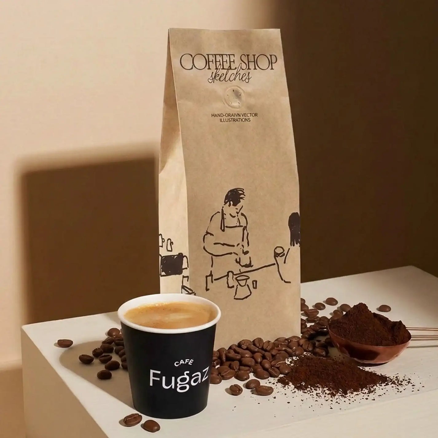 Custom Kraft Paper Gusseted Bag
