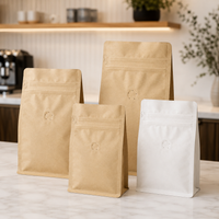 Ready-to-Ship Blank Kraft Coffee Bags – Valve & Zipper Options