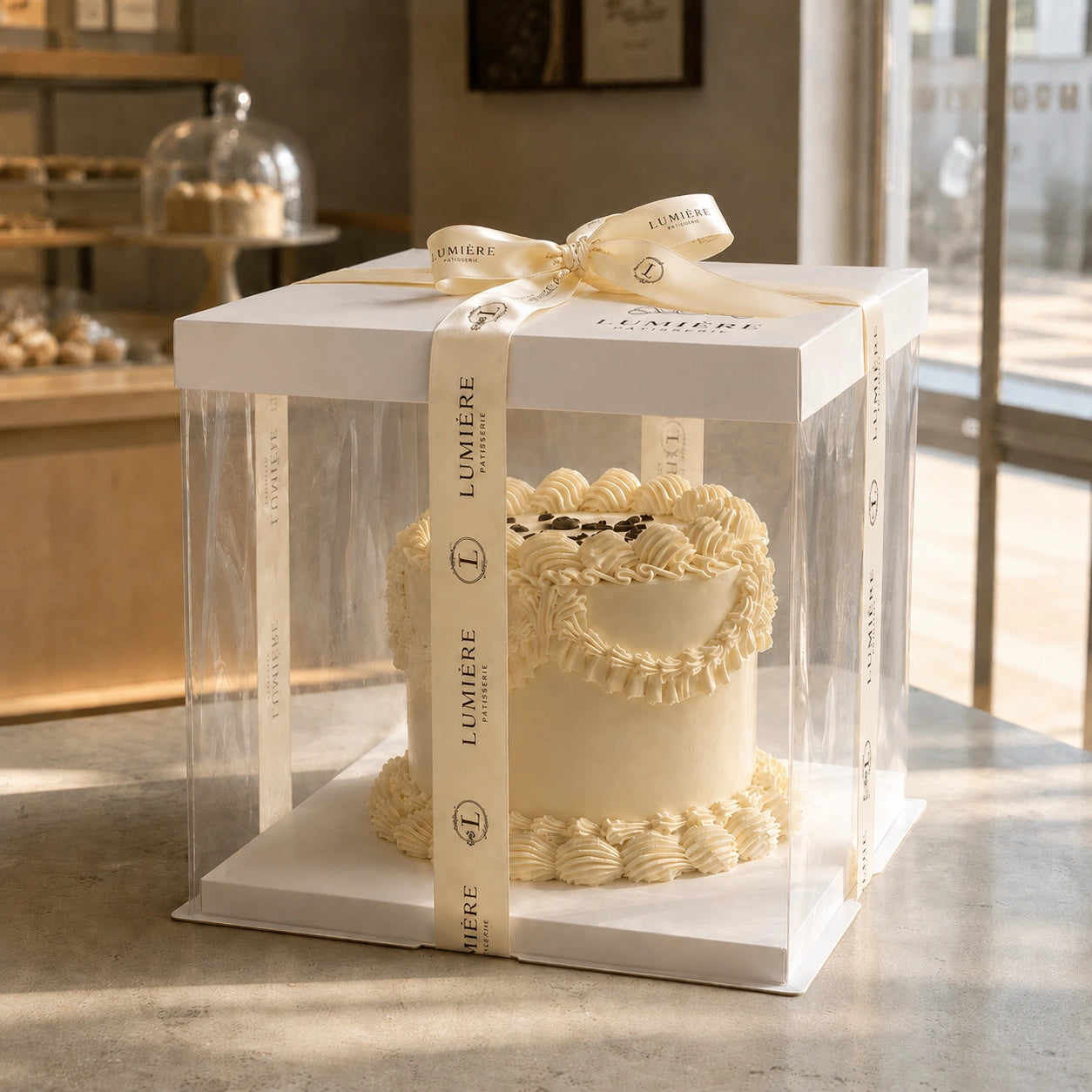 Custom Tall Clear PET Cake Boxes