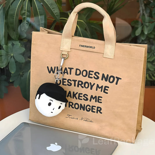 Custom Washable Kraft Paper Tote Bag