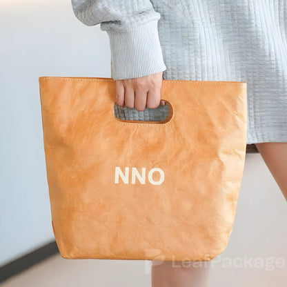 Custom Kraft Paper Die-cut Handle Tote Bag