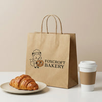 Custom Twisted Handle Paper Bakery Bags