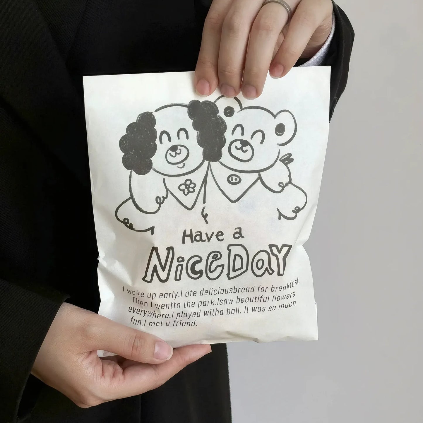 Custom Plastic-Free Heat Seal Kraft Paper Pinch Bottom Bags