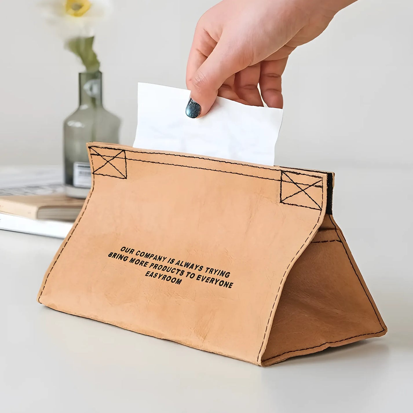 Custom  Kraft Paper Tissue Box