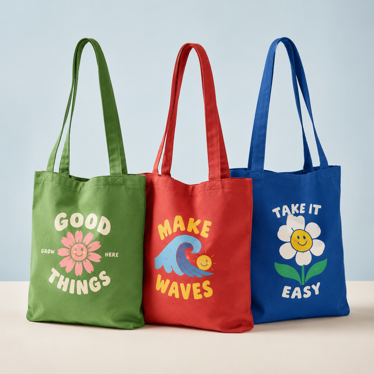 Custom 100% Cotton Tote Bags with Logo