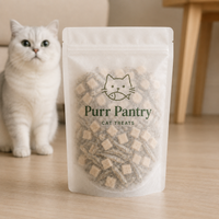 Custom Tissue Paper Pet Treat Pouches for Dog and Cat Snacks