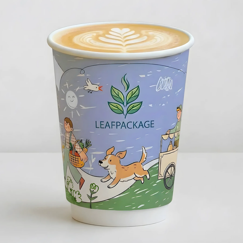 10oz Custom Double Wall Paper Coffee Cups