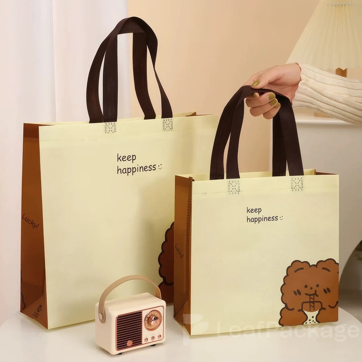 Custom Reusable Grocery Waterproof Tote Bag