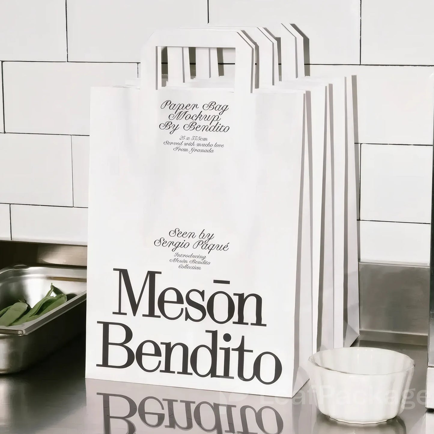 Customizable Promotional Flat Handle Paper Bags