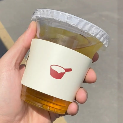 Custom Single-Layer White Cardboard Cup Sleeve