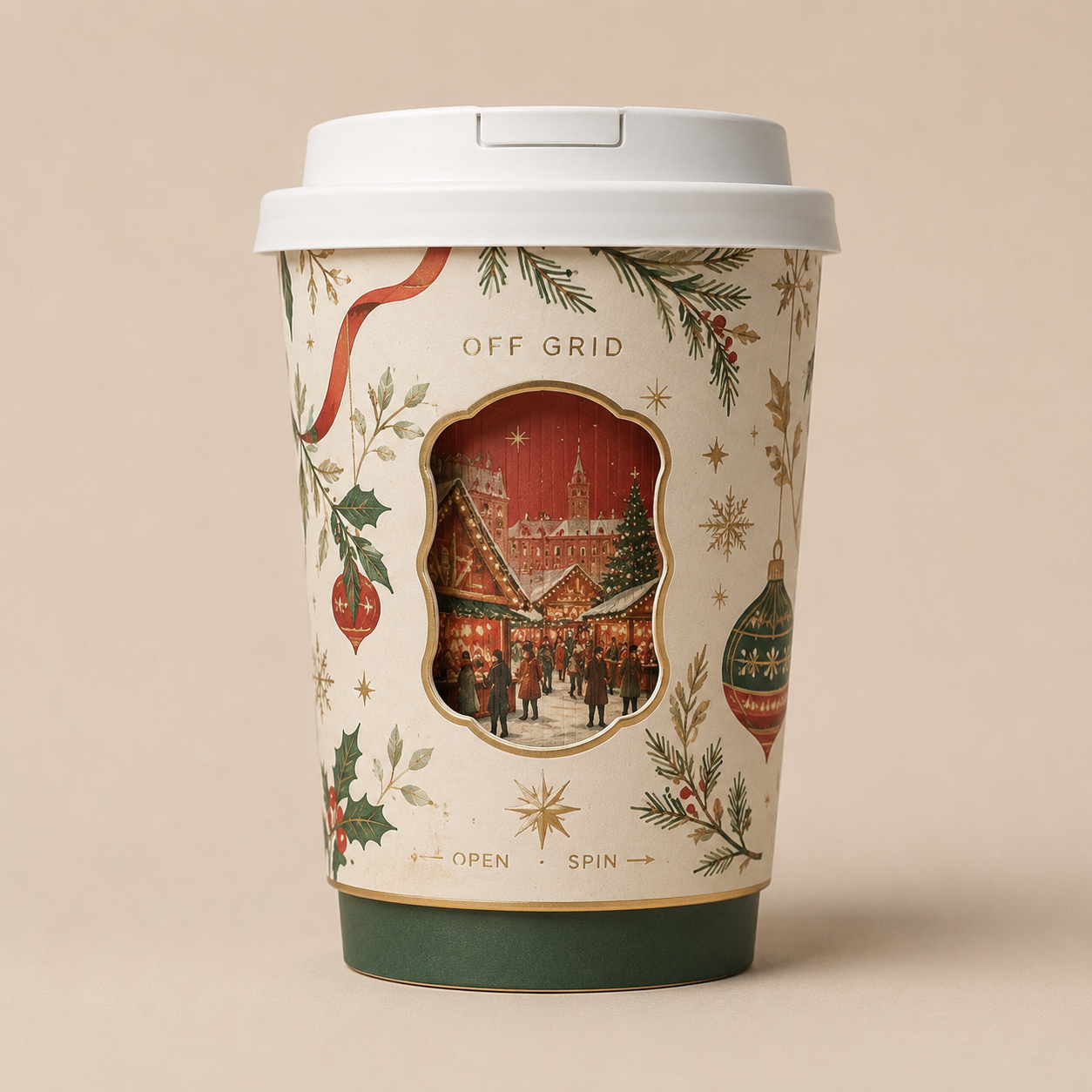 Custom Hollow Rotating Paper Cups