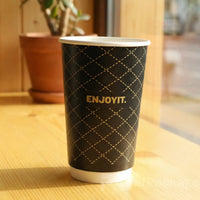 Custom Diamond-Embossed Coffee Cup