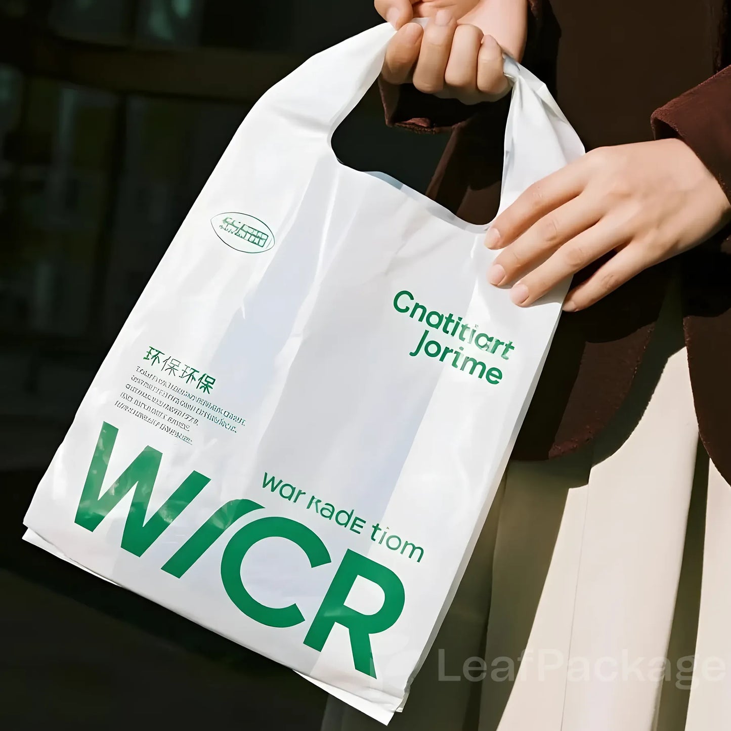 Custom Plastic Die Cut Handle Bags