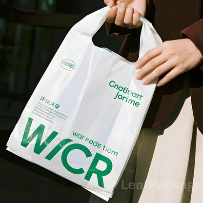 Custom Plastic Die Cut Handle Bags