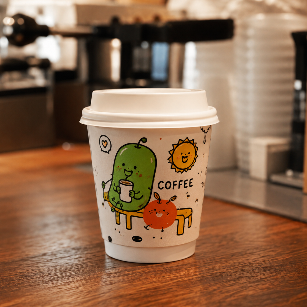 Custom Double Wall Paper Coffee Cups