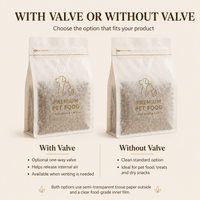 Custom Tissue Paper Pet Food Bags for Treats and Small Kibble