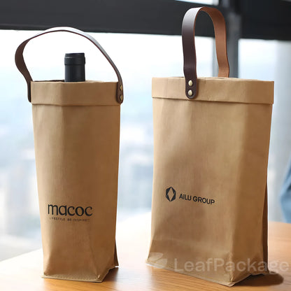 Custom Kraft Paper Wine Bag