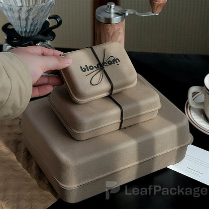 Biodegradable kraft paper gift box with custom logo printing, available for small batch orders and designed for eco conscious businesses.