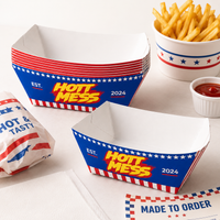 Custom Paper Food Trays Boat Pastry Boxes