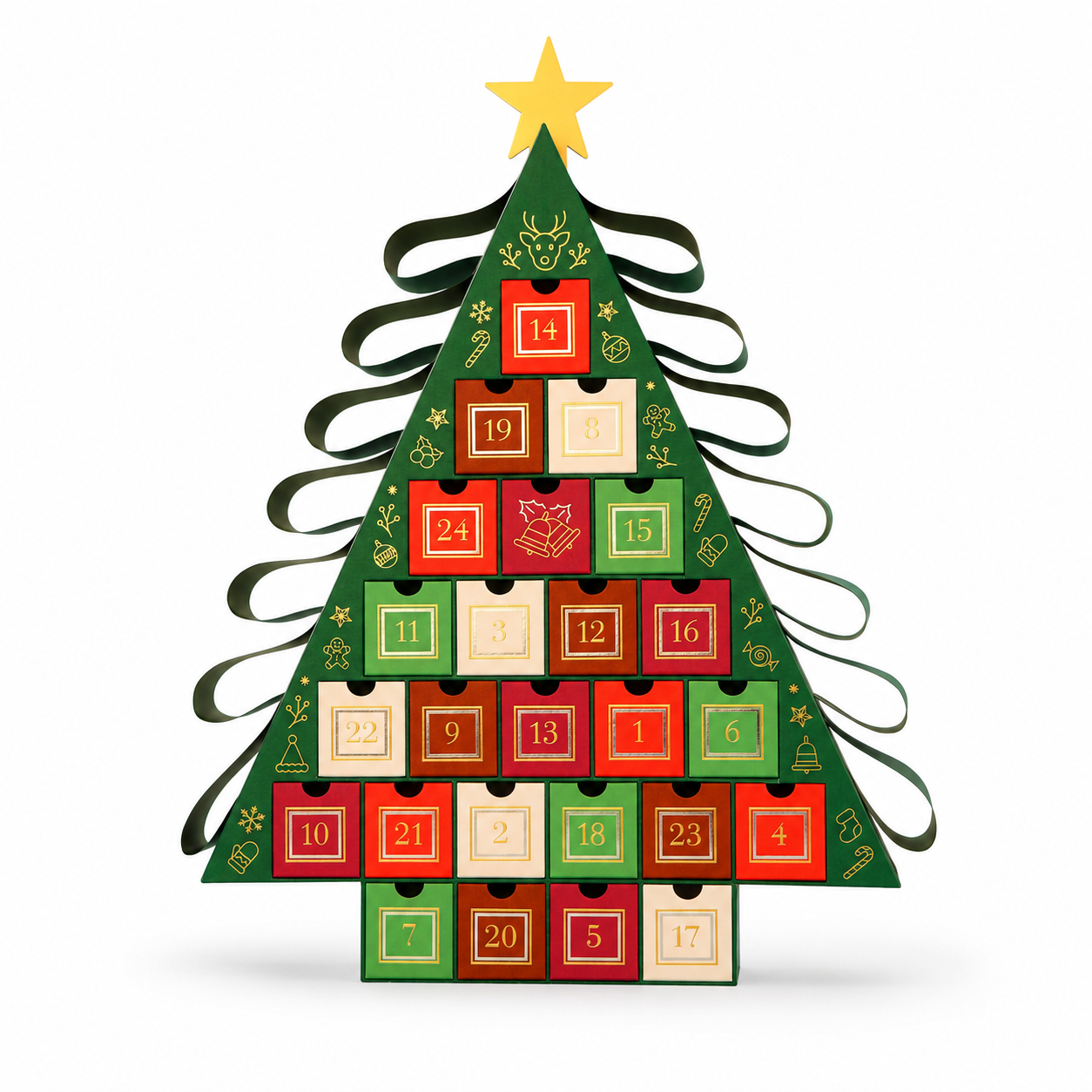 Custom Christmas Tree Advent Calendar Boxes