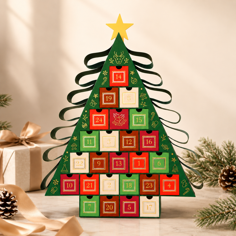 Custom Christmas Tree Advent Calendar Boxes