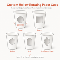 Vasos de papel giratorios huecos personalizados
