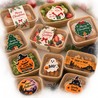 Rectangular kraft takeaway containers for meal prep salads catering and delivery
