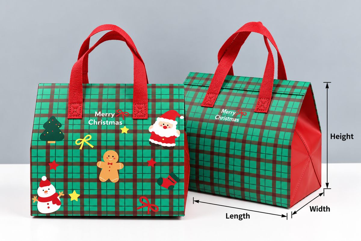 Ready-to-Ship Christmas Insulated Cooler Delivery Bags  Holiday Patterns