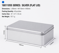 Rectangular Metal Tin Boxes with Lids Ready To Ship