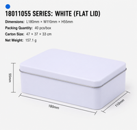 Rectangular Metal Tin Boxes with Lids Ready To Ship
