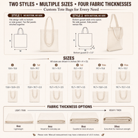 Custom 100% Cotton Tote Bags with Logo