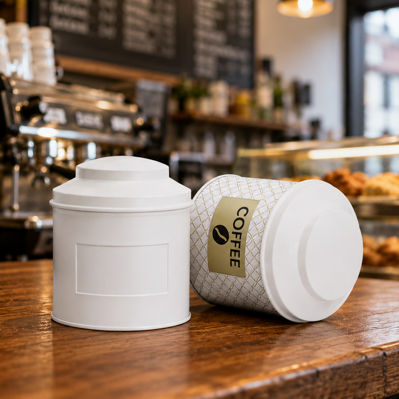 Ready to Ship Round Tin Cans for Tea Coffee and Matcha